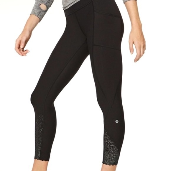 lululemon athletica Pants - LULULEMON | BLACK Tight Stuff Reflective Dot Leggings